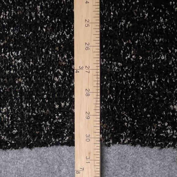 Curio Embroidered Cardigan Sweater Size L Black Acrylic Wool Blend Whimsygoth - Picture 7 of 7